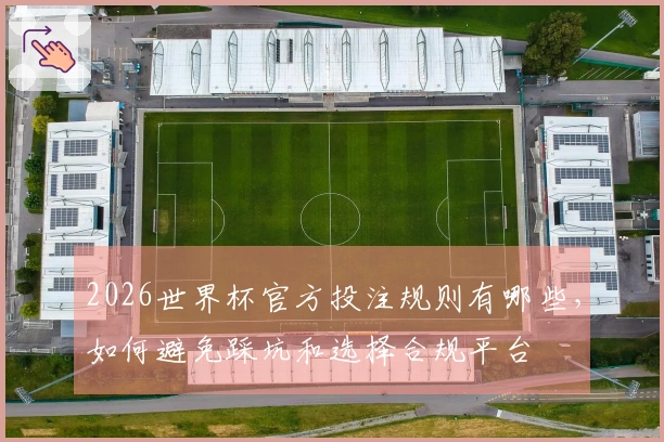 2026世界杯官方投注规则有哪些，如何避免踩坑和选择合规平台
